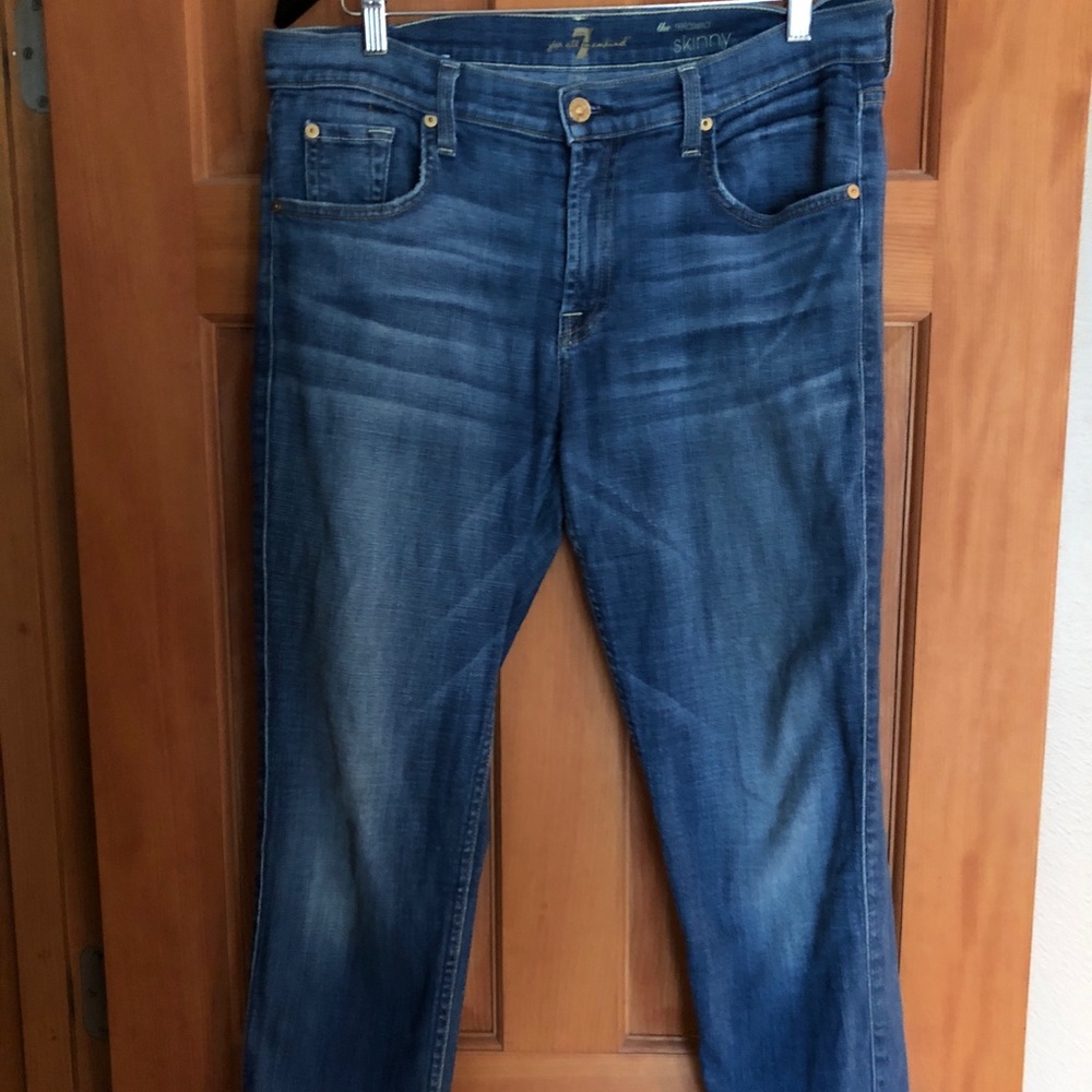 7 for all man kind relaxed skinny size 30